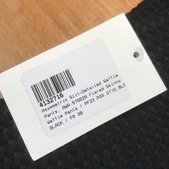 A.W.A.K.E. MODE Asymmetric Slit-Detailed Waffle Knit Pants - Picture 7 of 14